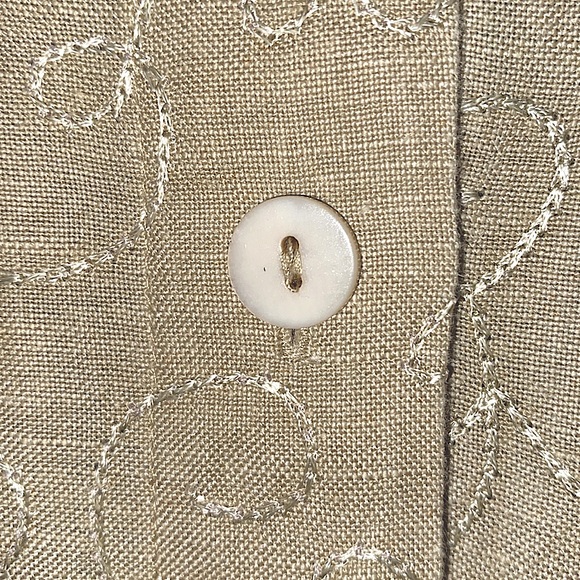 MIRASOL EMBROID. LINEN/RAYON BUTTON DWN SHIRT SZ M - Picture 8 of 14